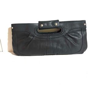 Kenneth Cole Elegant Black Leather Clutch